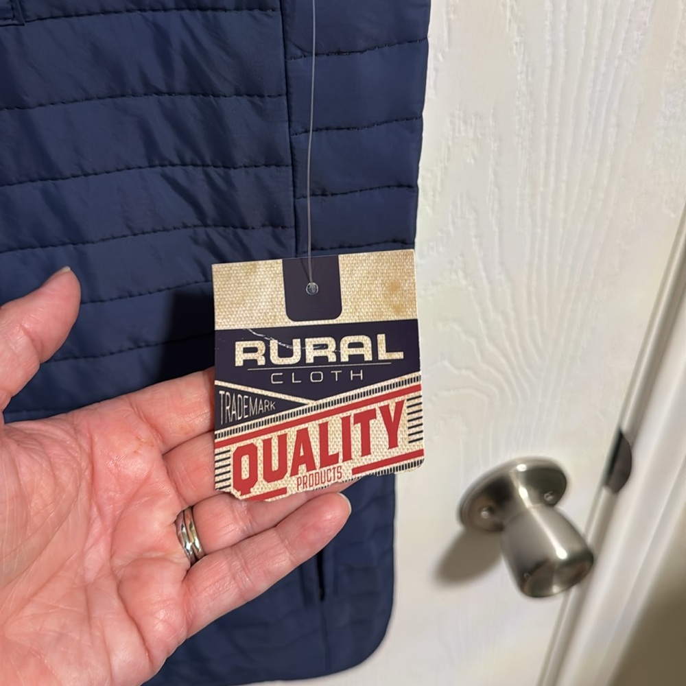 NWT Rural Cloth Men's Rider 2XL Vest Outdoor‎ Full Zip Pockets Insulated Quilted - Picture 10 of 15